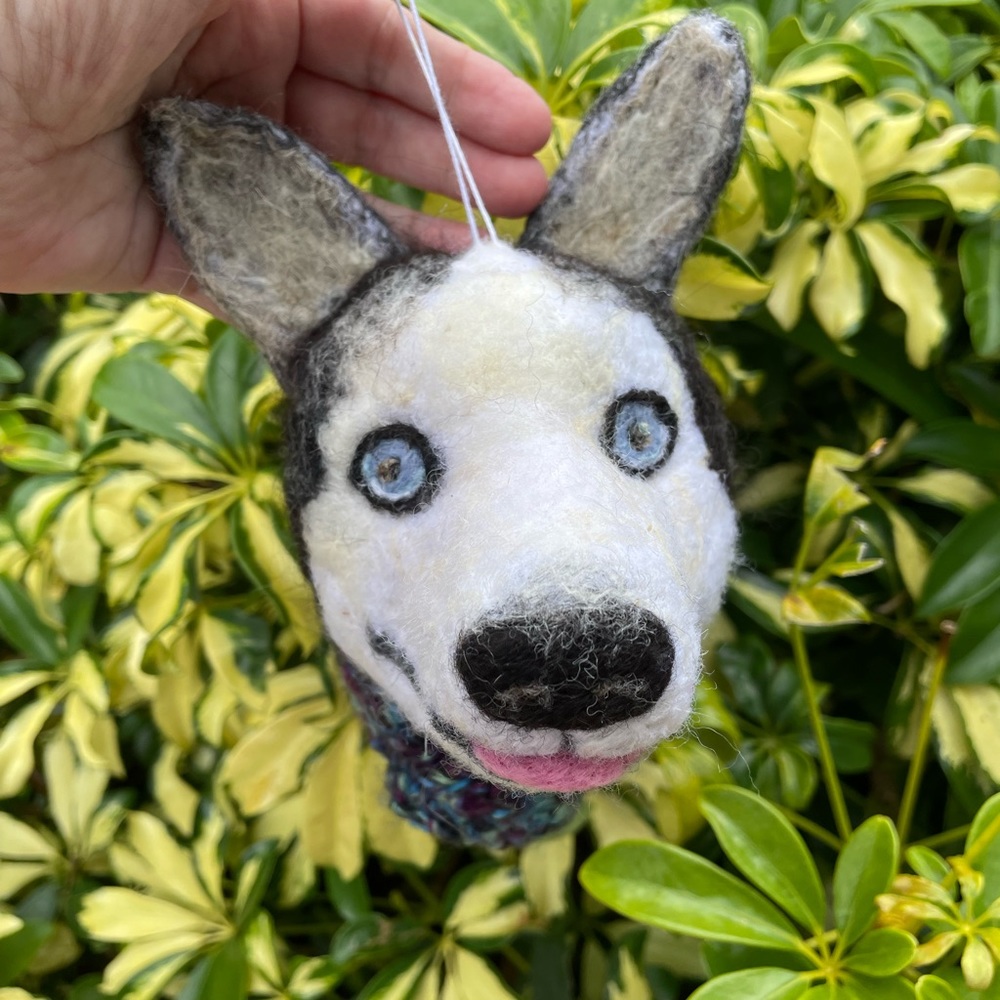 Hand crafted Custom order pet needle felted dog artisan one of a kind ornament - Picture 3 of 15